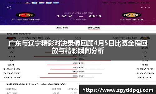 广东与辽宁精彩对决录像回顾4月5日比赛全程回放与精彩瞬间分析